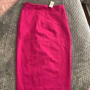 Hot pink pencil skirt! Never worn.